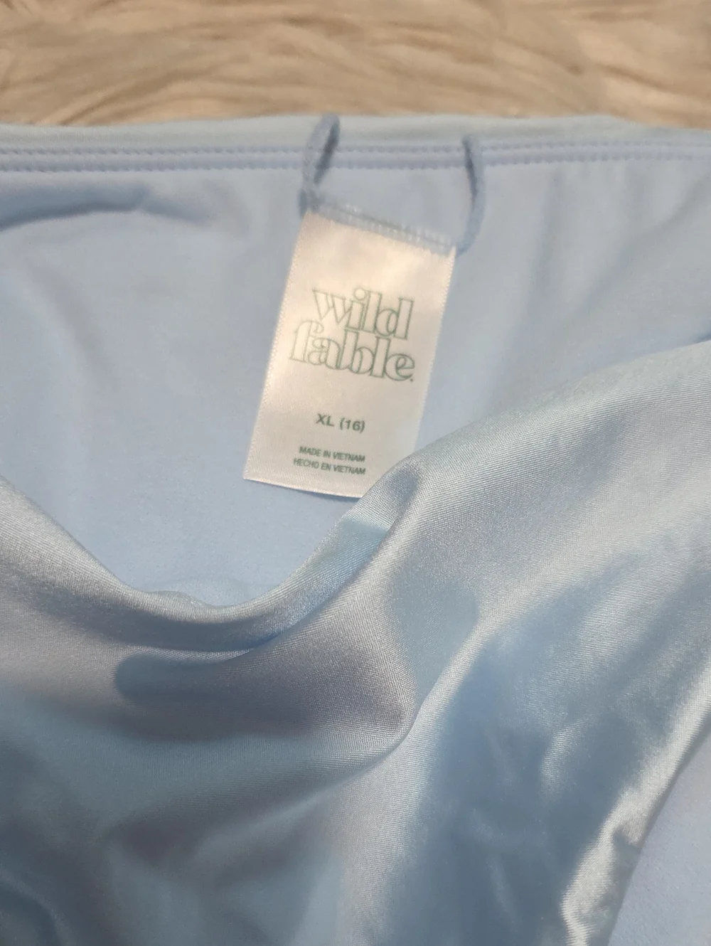 NWT Wild Fable 2 Piece Shiny Blue Bikini Set- XL /16